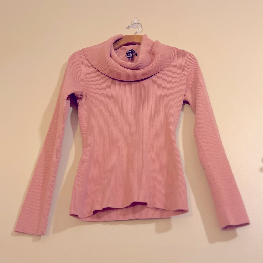 Medium INC Pink Cowl Neck Sweater